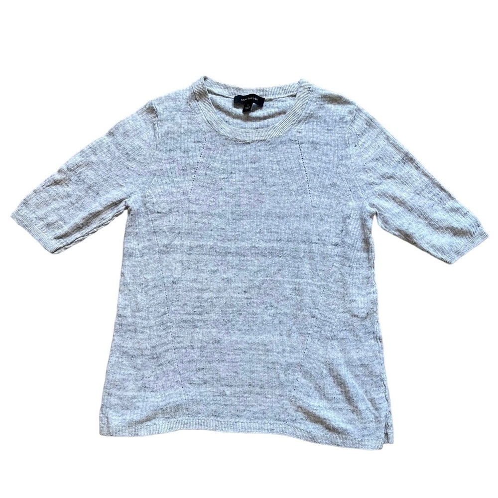 Ann Taylor Grey 3/4 Sleeve Lightweight Sweater | Women’s S